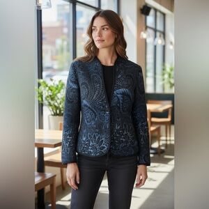 Christopher and Banks Paisley Print Jacket